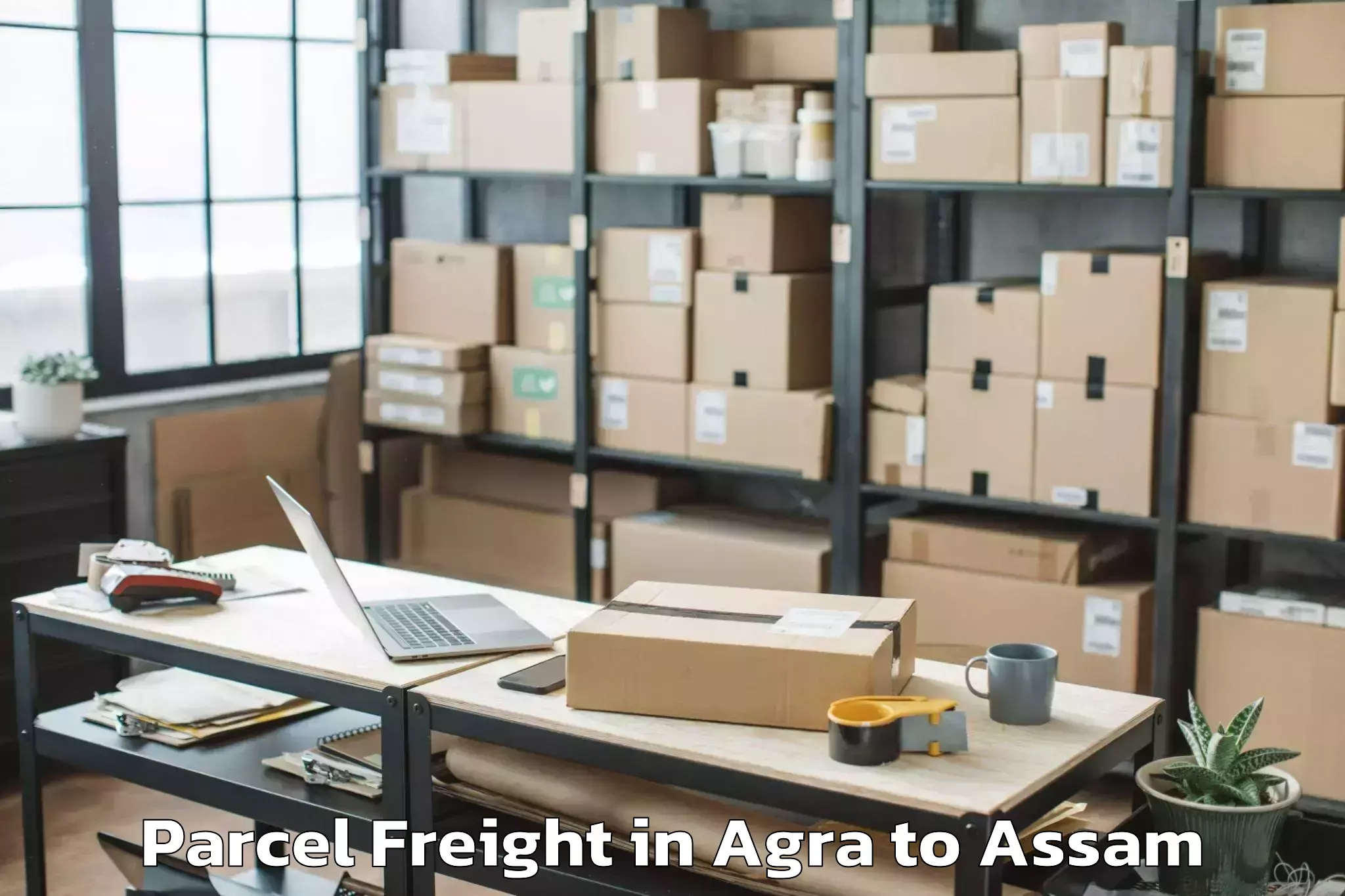 Discover Agra to Marigaon Parcel Freight